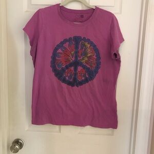 Womens tee, 1X, Peace graphic